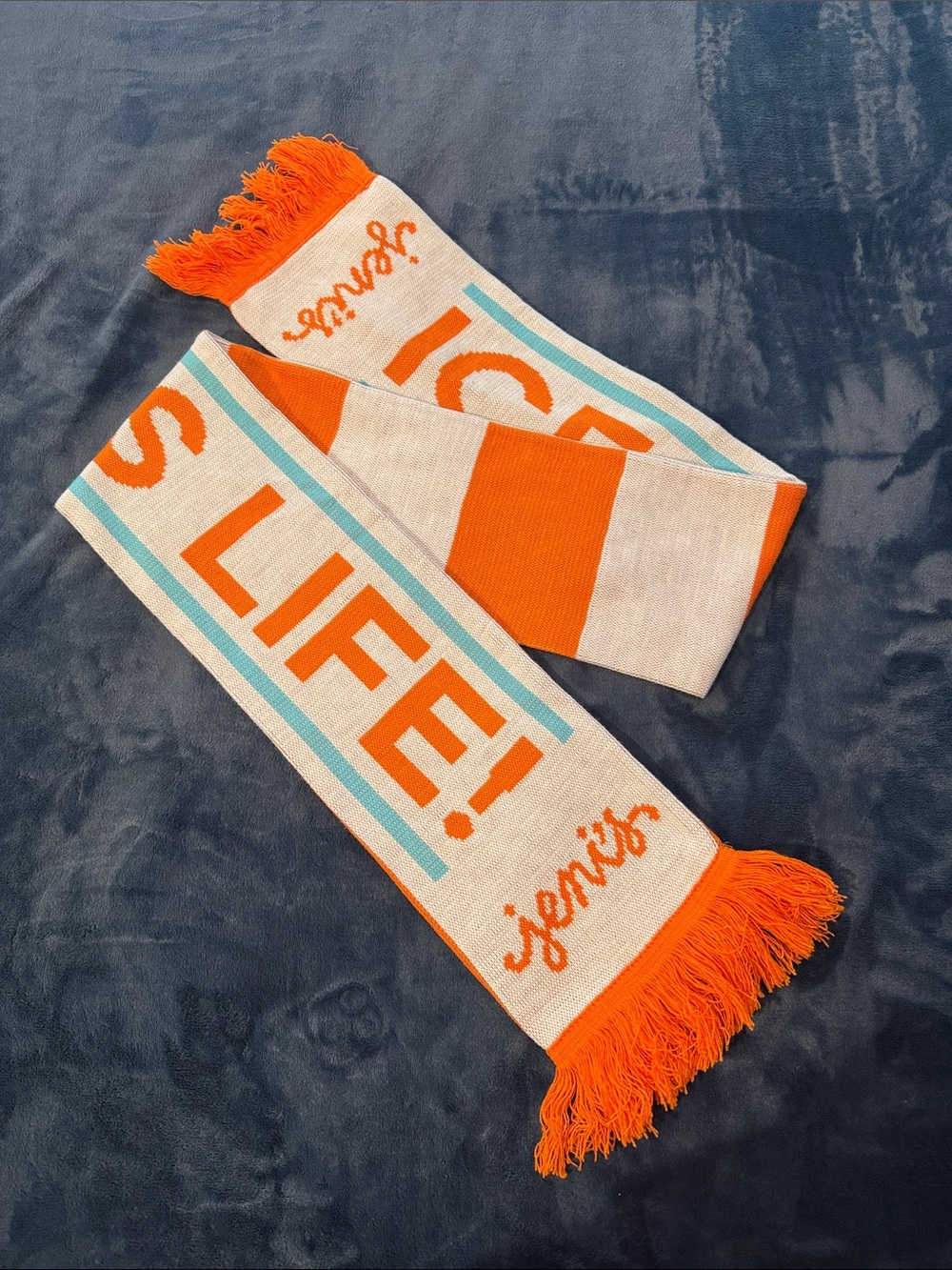 Icecream Orange, Cream & Turquoise Logo Scarf